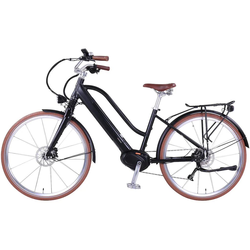 eGO Movement E-Bike »Classic 25 Cleopatra Trapez 45 cm Schwarz 28"« 10 Gang Shimano Deore Mittelmotor 250 W Pedelec Elektrofahrrad für Damen u. Herren Cityrad auf Rechnung online kaufen Rabatt