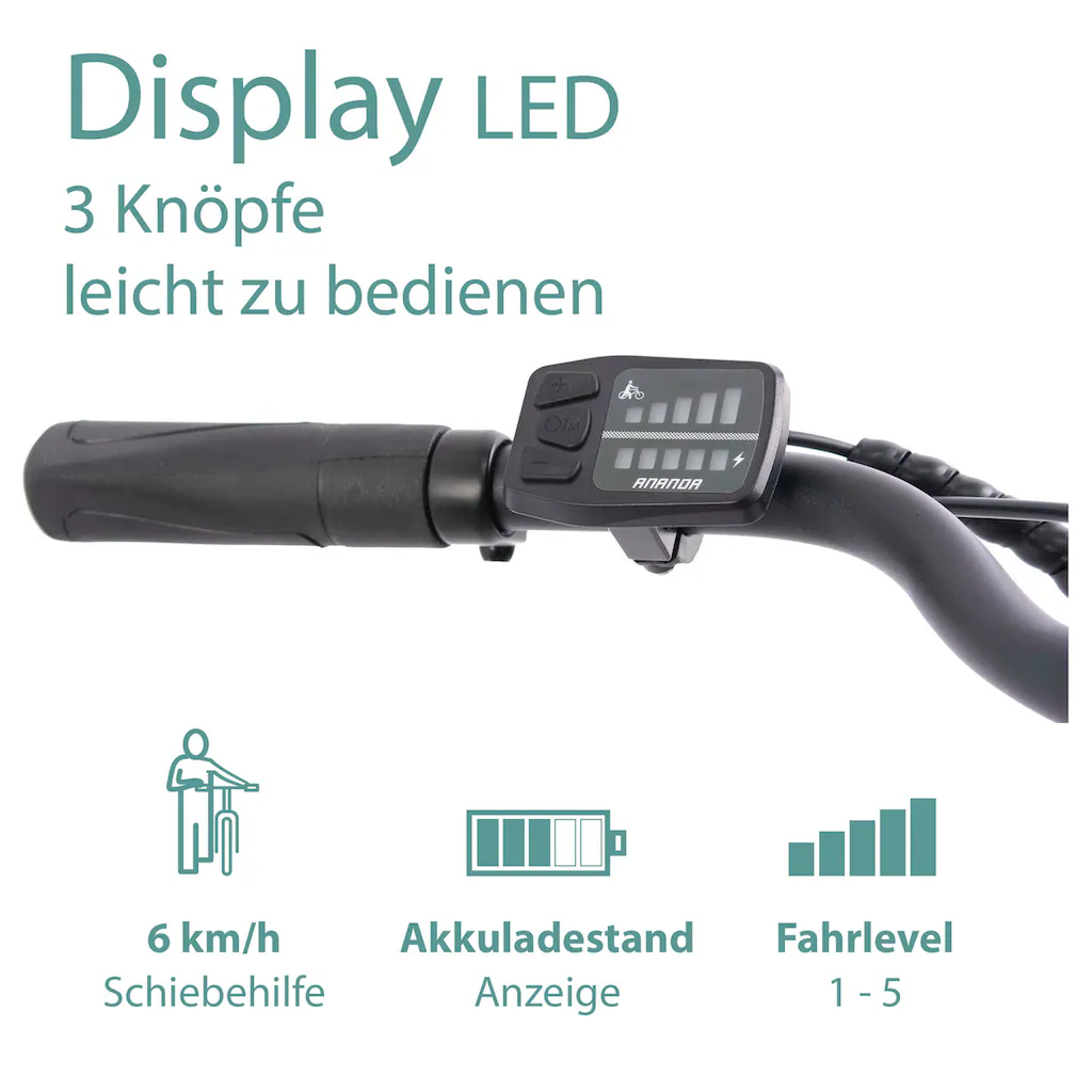 Tretwerk E-Bike »Mystic« 7 Gang Frontmotor 250 W Pedelec Elektrofahrrad für Damen u. Herren Trekkingrad Online Shopping