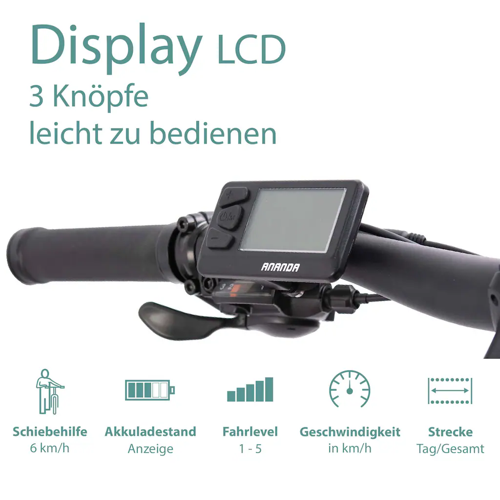 Tretwerk E-Bike »Bolt« Shimano Heckmotor 250 W Pedelec Elektrofahrrad für Damen u. Herren MTB Mountainbike Weihnachtsangebot