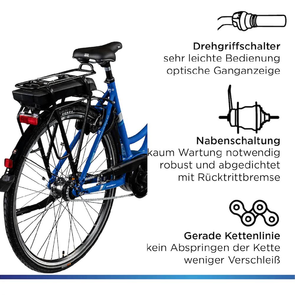 Zündapp E-Bike »X200« 7 Gang Shimano Nexus Mittelmotor 250 W Pedelec Elektrofahrrad für Damen u. Herren Cityrad Muttertagsangebot