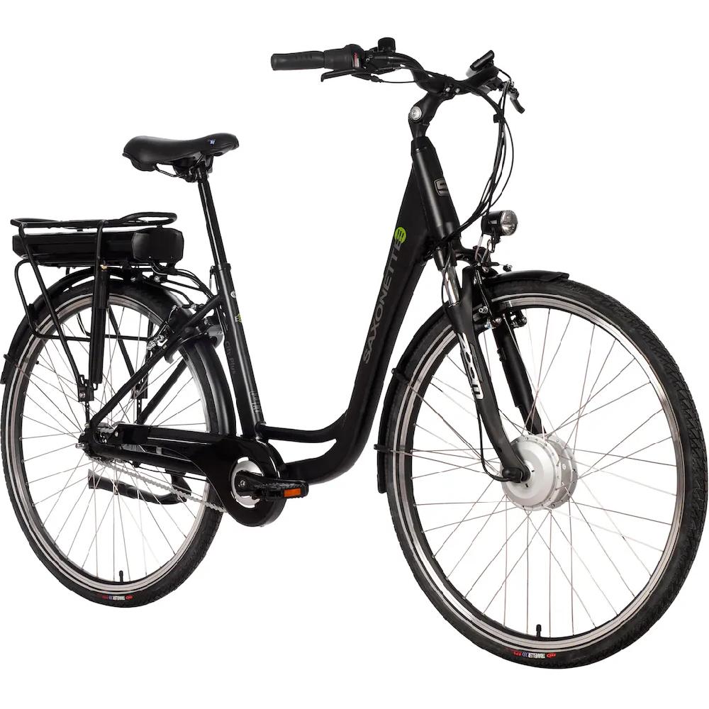 SAXONETTE E-Bike »City Plus« 7 Gang Frontmotor 250 W (mit Akku-Ladegerät) Pedelec Elektrofahrrad für Damen u. Herren Cityrad Jubiläumsangebot