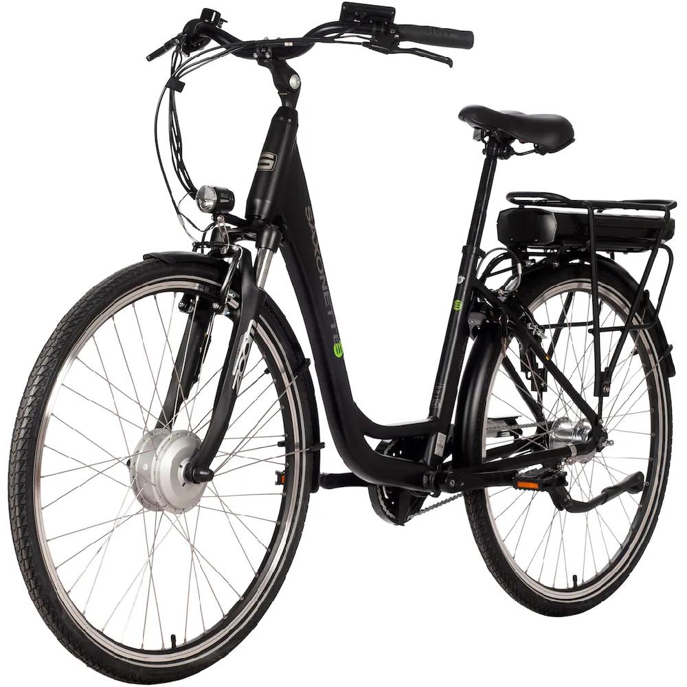 SAXONETTE E-Bike »City Plus« 7 Gang Frontmotor 250 W (mit Akku-Ladegerät) Pedelec Elektrofahrrad für Damen u. Herren Cityrad Jubiläumsangebot