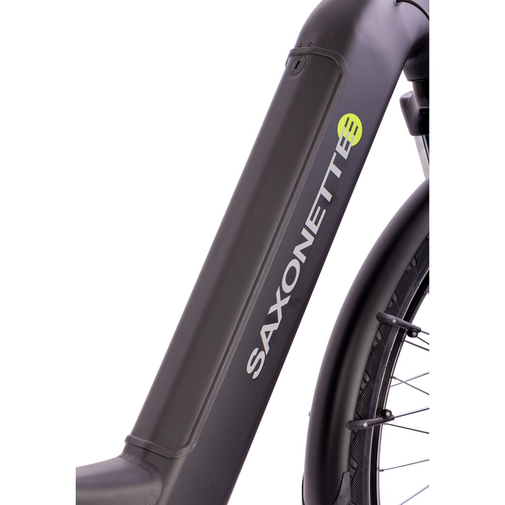 SAXONETTE E-Bike »Quantum Sport Wave« 10 Gang Shimano Mittelmotor 250 W Pedelec Elektrofahrrad für Damen u. Herren Trekkingrad auf Rechnung Top Angebot