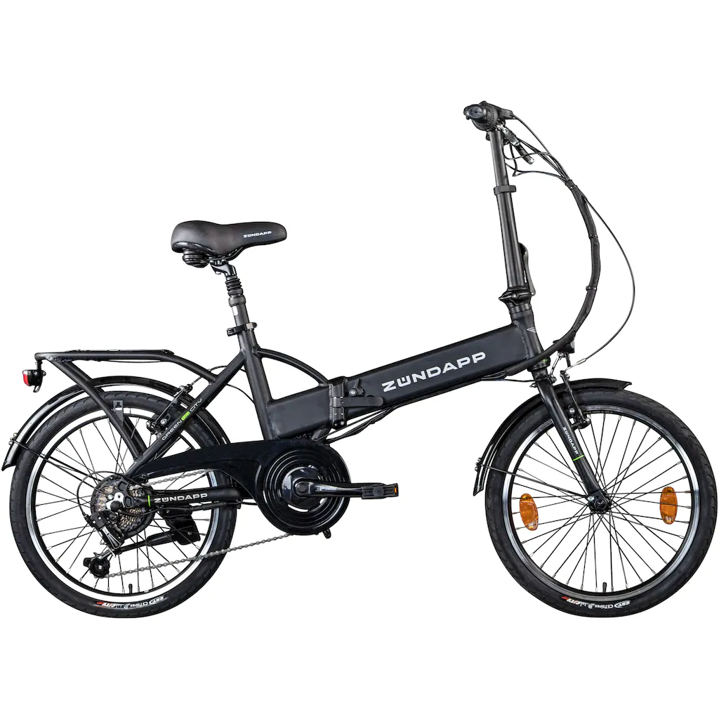 Zündapp E-Bike »Z101« 6 Gang Shimano Tourney Heckmotor 250 W Pedelec Elektrofahrrad für Damen u. Herren Klapprad auf Rechnung online bestellen