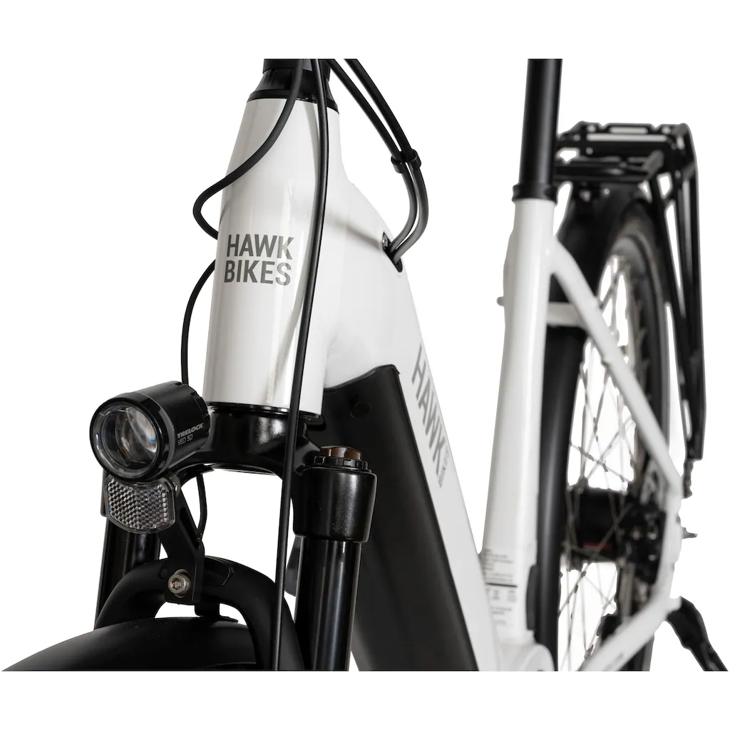 HAWK Bikes E-Bike »eCity Wave 400« 8 Gang Shimano Pedelec Elektrofahrrad für Damen u. Herren Cityrad auf Rechnung online kaufen Super Sparpreis