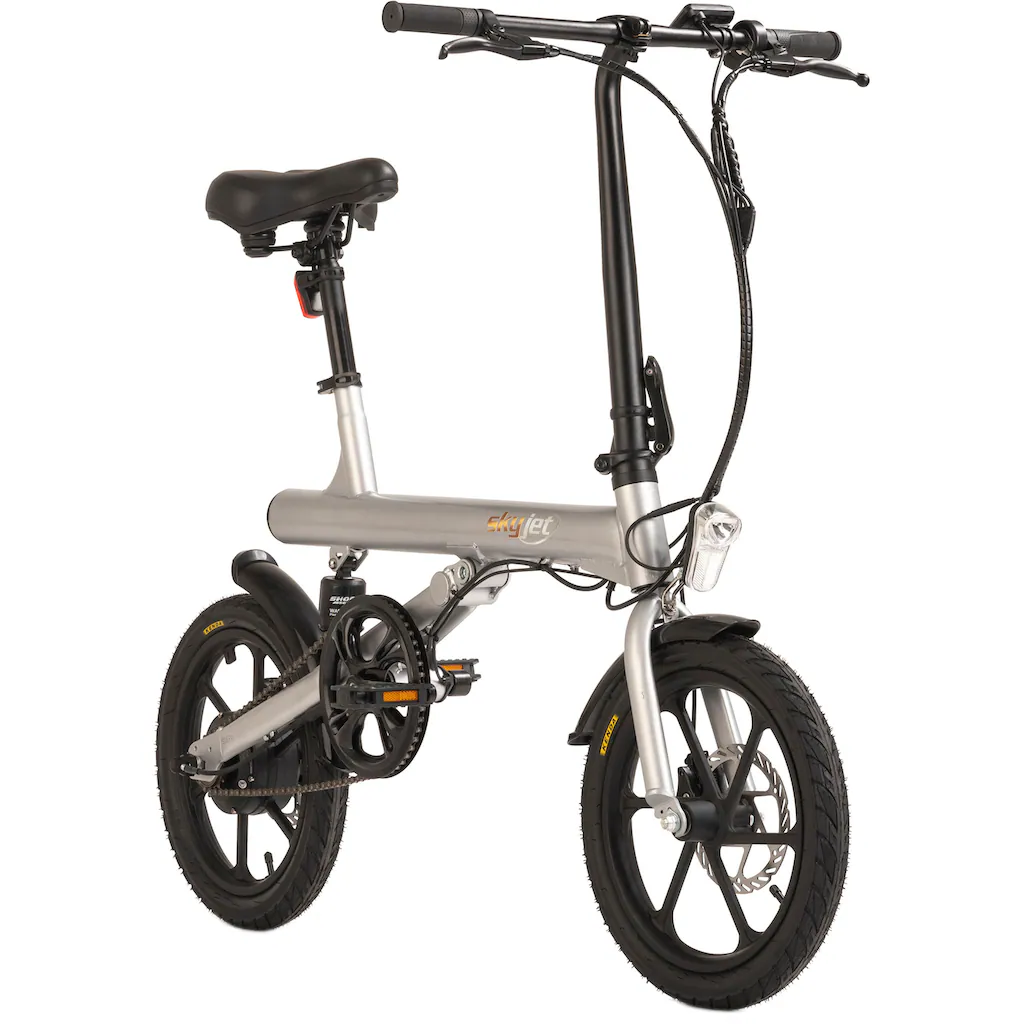 skyjet E-Bike »1S« 1 Gang Heckmotor 250 W Pedelec Elektrofahrrad für Damen u. Herren Klapprad auf Raten Letzte 2 Tage