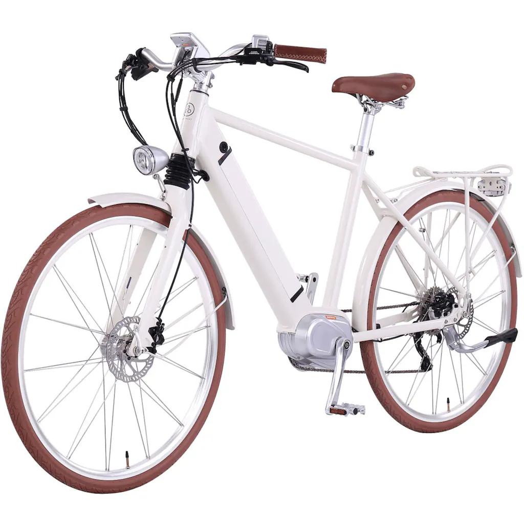 eGO Movement E-Bike »Classic 25 Cäsar Herren 54 cm Weiß 28"« 10 Gang Shimano Deore Mittelmotor 250 W Pedelec Elektrofahrrad für Damen u. Herren Cityrad auf Rechnung online kaufen Zeitbegrenzte Promotion