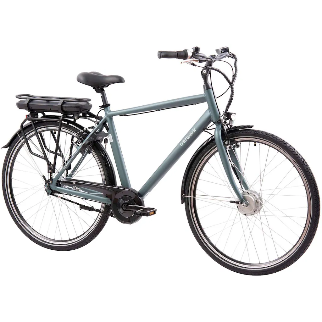 Tretwerk E-Bike »Mystic« 7 Gang Frontmotor 250 W Pedelec Elektrofahrrad für Damen u. Herren Trekkingrad auf Rechnung
