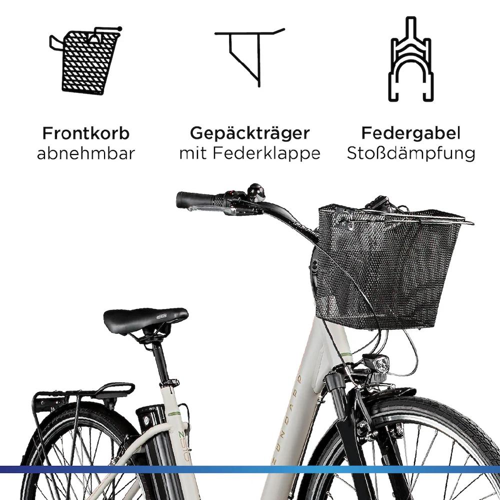 Zündapp E-Bike »Z510« 3 Gang Frontmotor 250 W E Bike 28 Zoll Damenfahrrad ab 155 cm mit 3 Gang Nabenschaltung Riesige Rabatte