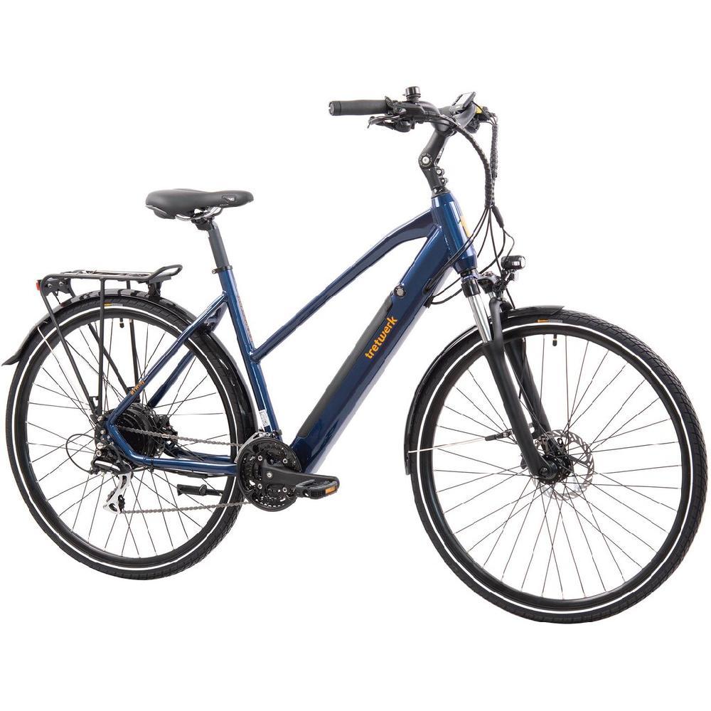 Tretwerk E-Bike »Seville 5.0« 24 Gang Shimano Heckmotor 250 W Pedelec Elektrofahrrad für Damen u. Herren Trekkingrad auf Rechnung