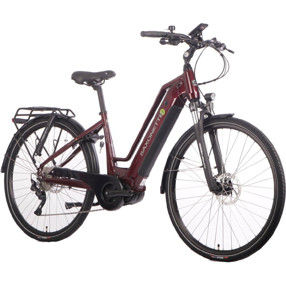 SAXONETTE E-Bike »Quantum Sport« 10 Gang Shimano Mittelmotor 250 W Pedelec Elektrofahrrad für Damen u. Herren Trekkingrad zollfrei