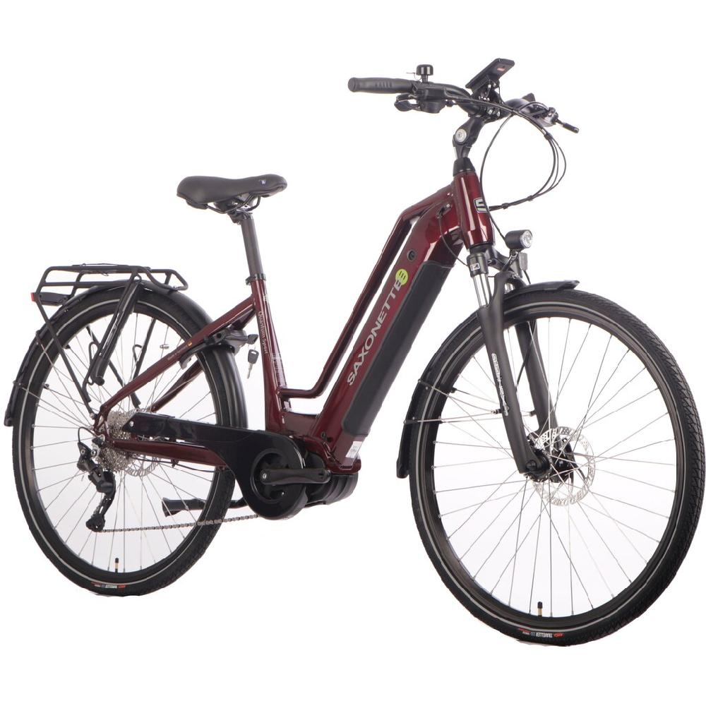 SAXONETTE E-Bike »Quantum Sport« 10 Gang Shimano Mittelmotor 250 W Pedelec Elektrofahrrad für Damen u. Herren Trekkingrad zollfrei