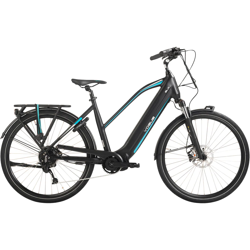 VOGUE BIKE E-Bike »SLX« 9 Gang Shimano Alivio Mittelmotor 250 W Pedelec Elektrofahrrad für Damen u. Herren Cityrad auf Rechnung