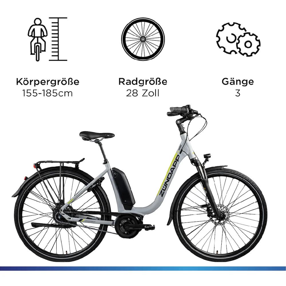 Zündapp E-Bike »X300« 7 Gang Shimano Nexus Mittelmotor 250 W Pedelec Elektrofahrrad für Damen u. Herren Cityrad Verkauf
