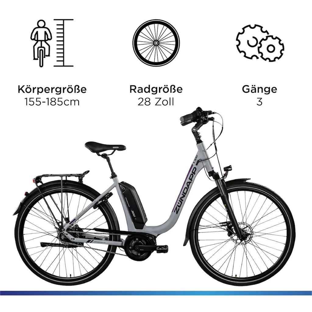 Zündapp E-Bike »X300« 7 Gang Shimano Nexus Mittelmotor 250 W Pedelec Elektrofahrrad für Damen u. Herren Cityrad auf Raten Angebote