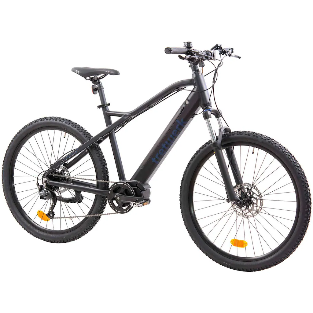Tretwerk E-Bike »Commander« 9 Gang Shimano Altus M2000 Mittelmotor 250 W Pedelec Elektrofahrrad für Damen u. Herren MTB Mountainbike auf Rechnung online kaufen