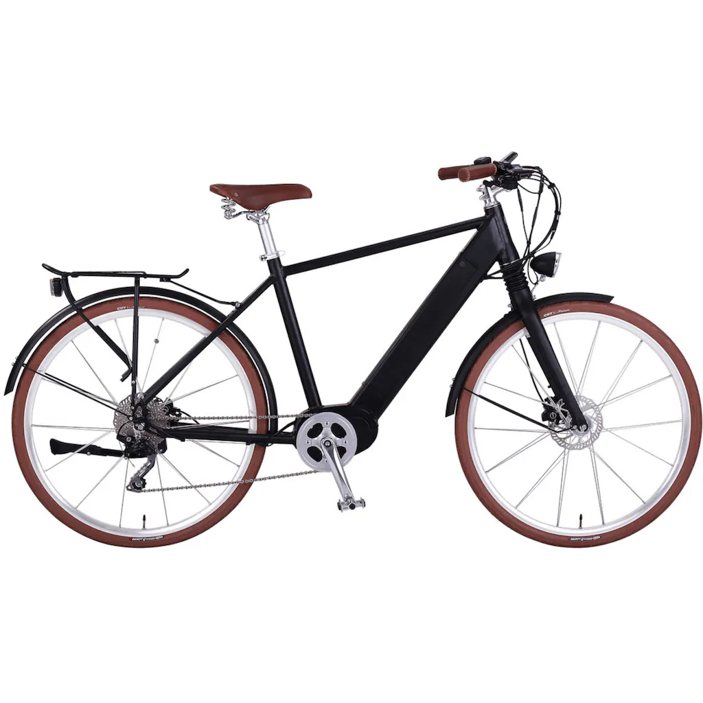 eGO Movement E-Bike »Classic 25 Cäsar Herren 54 cm Schwarz 28"« 10 Gang Shimano Deore Mittelmotor 250 W Pedelec Elektrofahrrad für Damen u. Herren Cityrad