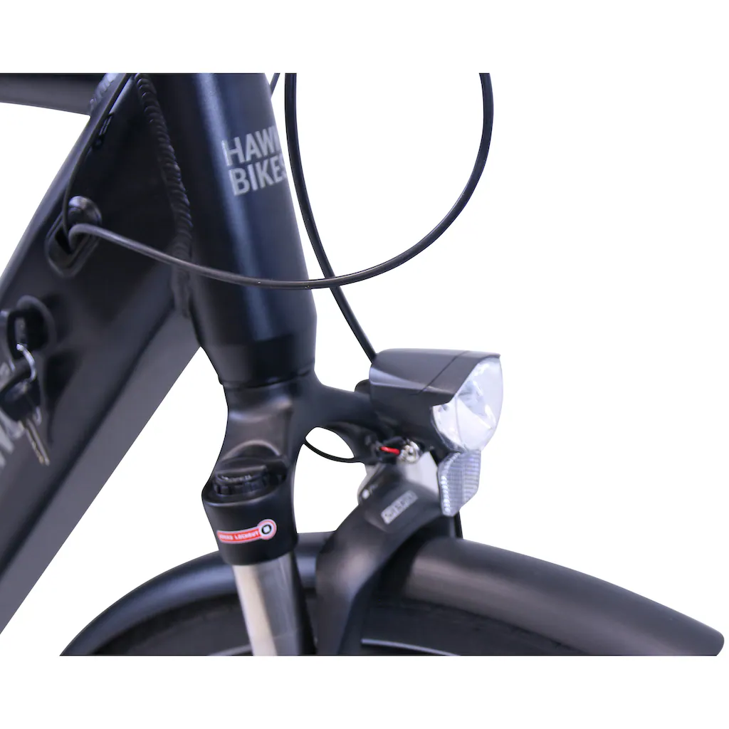 HAWK Bikes E-Bike »eTrekking Integrated Gent STEPS« 9 Gang Shimano Alivio 9-Gang Mittelmotor 250 W Pedelec Elektrofahrrad für Damen u. Herren Trekkingrad auf Raten Rabatt