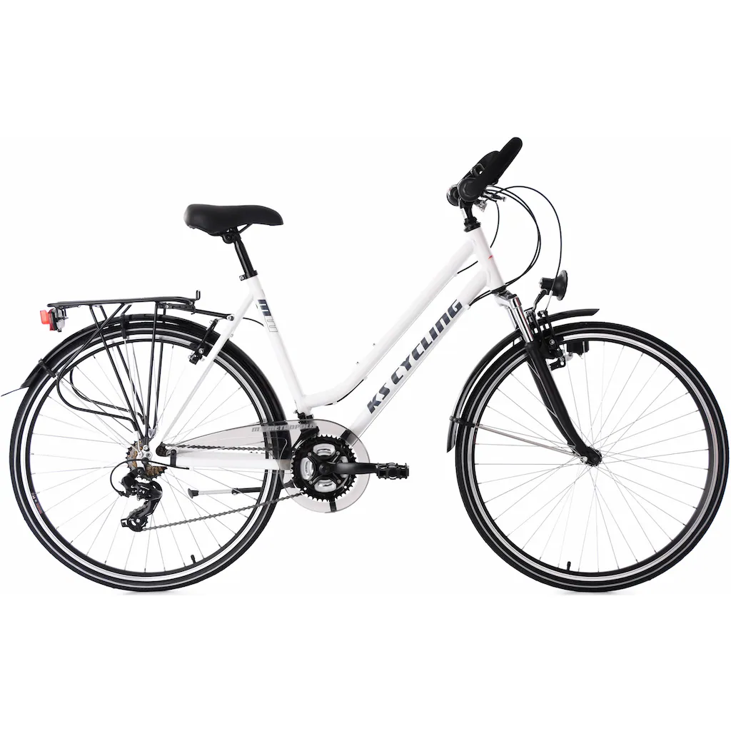 KS Cycling Trekkingrad »Metropolis« 21 Gang Shimano Tourney Schaltwerk Kettenschaltung für Damen Kettenschaltung