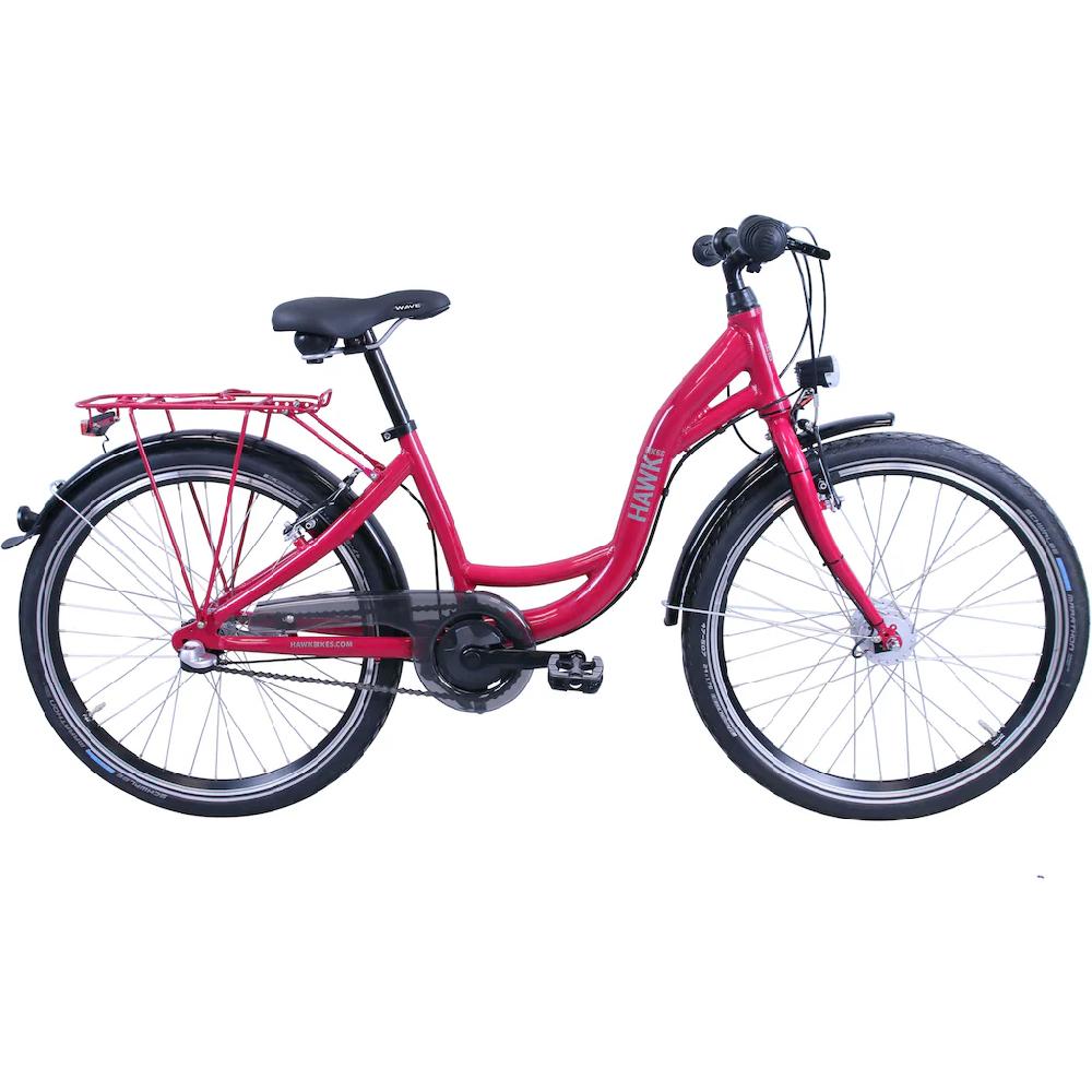 HAWK Bikes Jugendfahrrad »City Wave GIRLS« 3 Gang Shimano Nexus 3-Gang Schaltwerk für Damen auf Rechnung bestellen