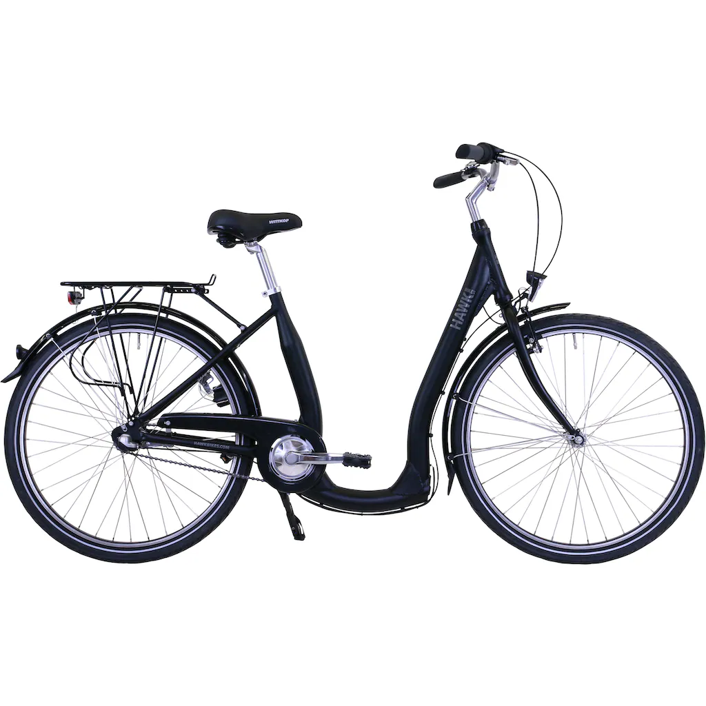 HAWK Bikes Cityrad »City Comfort Premium Black« 3 Gang Shimano Nexus Schaltwerk für Damen und Herren auf Rechnung online kaufen