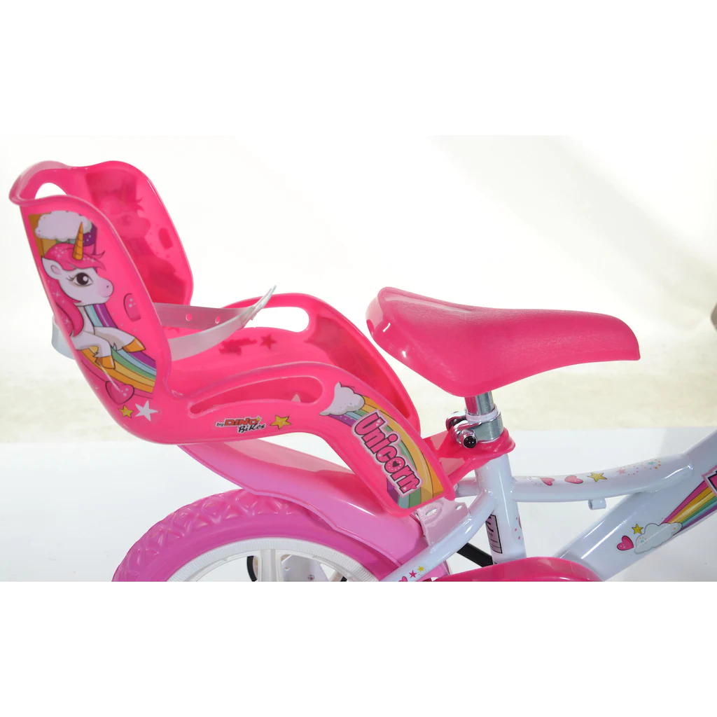 Dino Kinderfahrrad »Unicorn Einhorn 12 Zoll« 1 Gang mit Stützrädern Korb und Puppensitz Bis zu 50% Rabatt