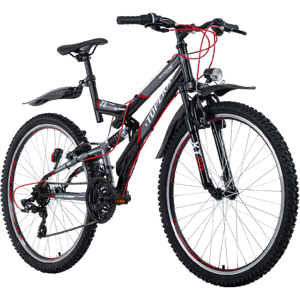 KS Cycling Mountainbike »Topeka« 21 Gang Shimano Tourney Schaltwerk Kettenschaltung für Damen und Herren Kettenschaltung auf Rechnung online bestellen Blitzverkäufe