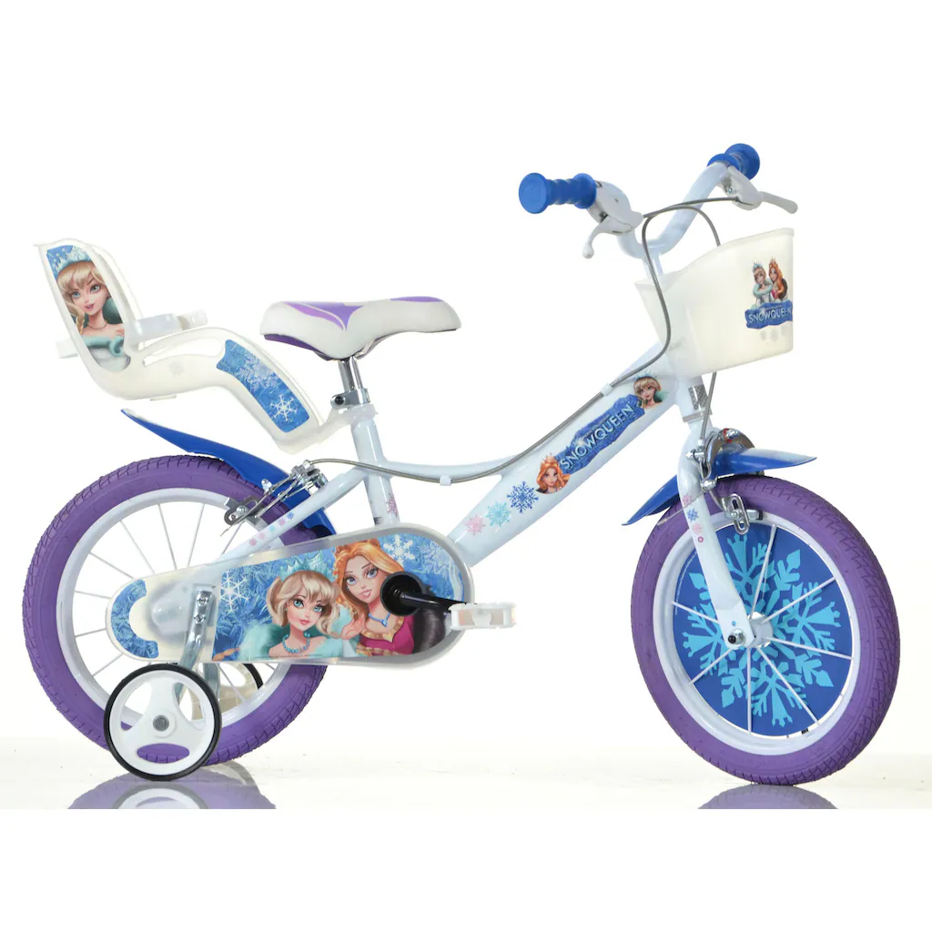 Dino Kinderfahrrad »Snow Queen Eiskönigin« 1 Gang mit Stützrädern Korb und Puppensitz auf Rechnung online bestellen