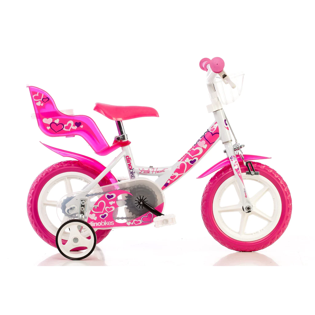 Dino Kinderfahrrad »Mädchenfahrrad 12 Zoll« 1 Gang mit Stützrädern Korb und Puppensitz auf Raten