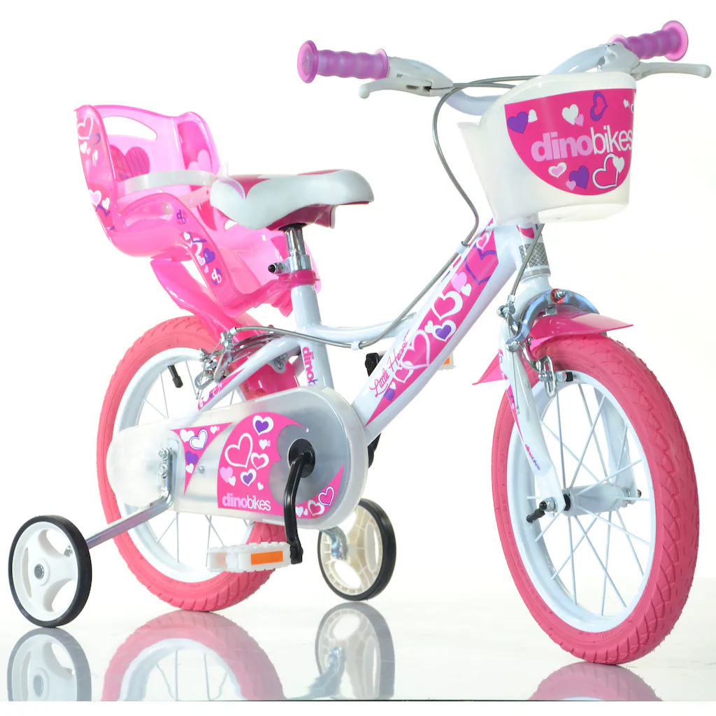 Dino Kinderfahrrad »Mädchenfahrrad 16 Zoll« 1 Gang mit Stützrädern Korb und Puppensitz auf Rechnung online kaufen Bis zu 60% Rabatt