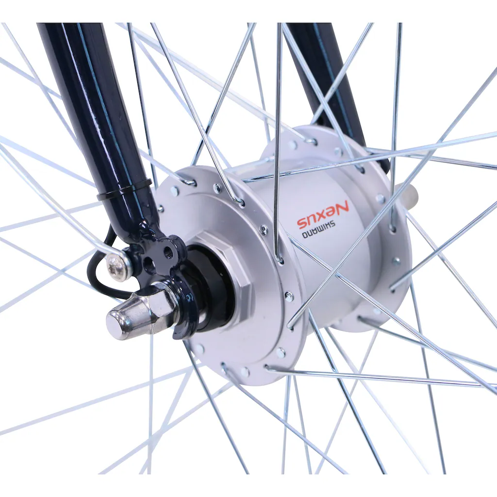 HAWK Bikes Cityrad »CITYTREK EASY BLUE LADY« 7 Gang Shimano Tourney Schaltwerk Kettenschaltung für Damen und Herren Kettenschaltung auf Raten Fabrikverkauf