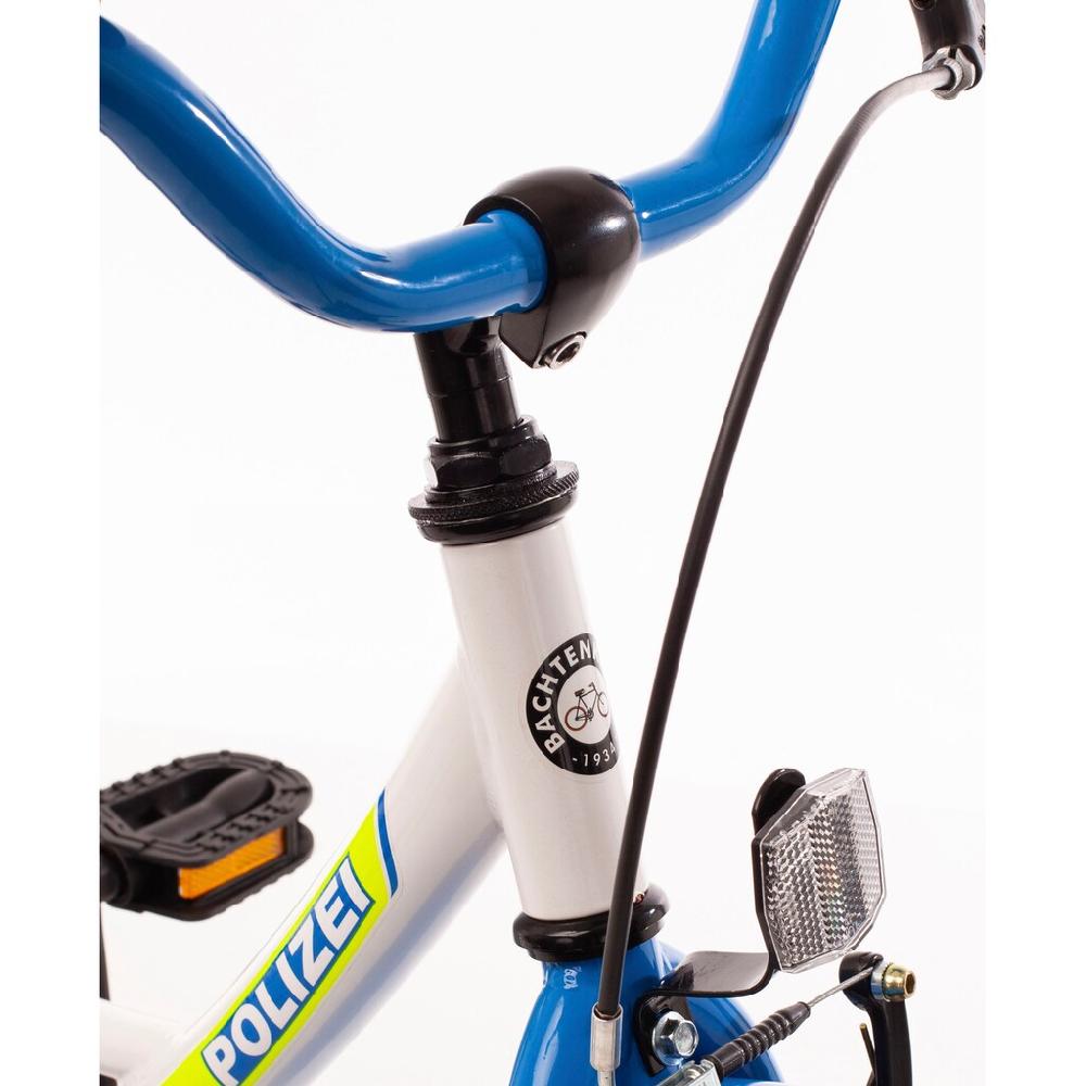 Bachtenkirch Kinderfahrrad »14" Kinderfahrrad "POLIZEI" kristall-weiß/blau/neon« 1 Gang ohne Schaltung Osterangebot