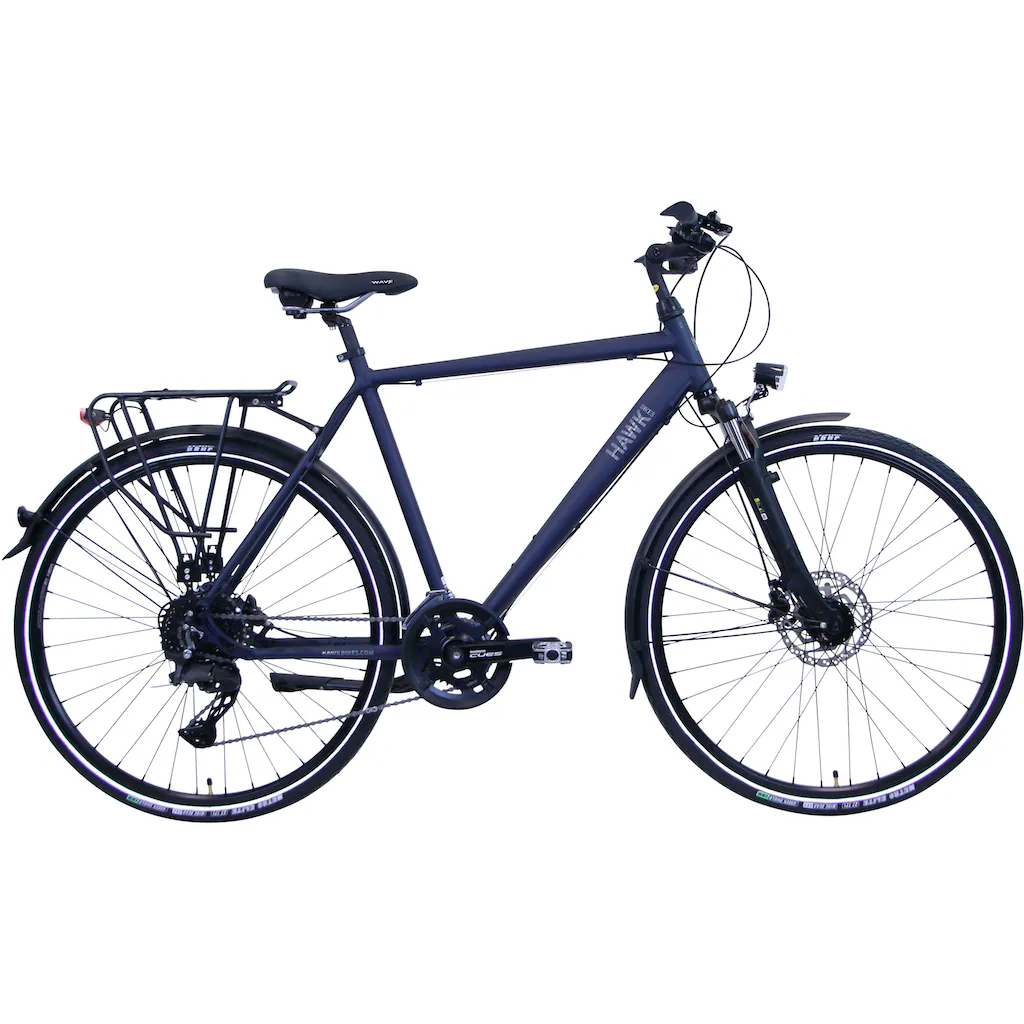 HAWK Bikes Trekkingrad »Trekking Gent Deluxe Ocean Blue« 20 Gang Shimano Shimano CUES Schaltwerk für Herren auf Rechnung bestellen