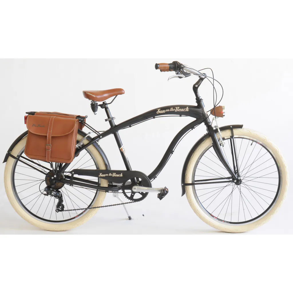 VENICE - I love Italy Cruiser »CRUISER Sun on the beach MAN« 6 Gang Kettenschaltung (Set 2 tlg. mit Doppeltaschen) für Herren Kettenschaltung auf Rechnung kaufen Bis zu 65% Rabatt