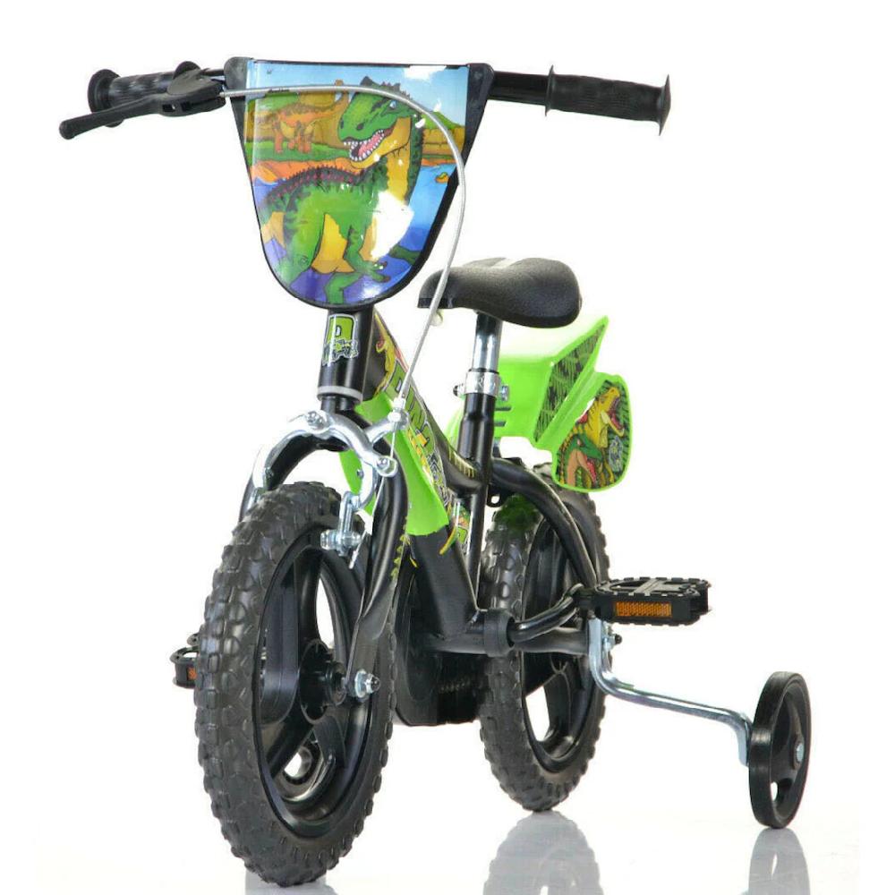 Dino Kinderfahrrad »Dinosaurier T-Rex 12 Zoll« 1 Gang mit Stützrädern Frontschild und coolen Schutzblechen auf Raten Online Outlet