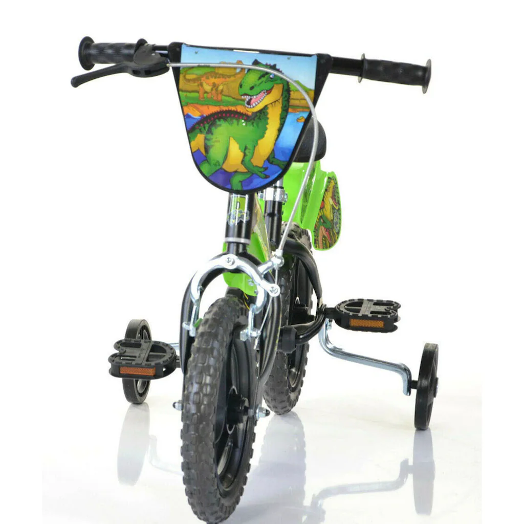 Dino Kinderfahrrad »Dinosaurier T-Rex 12 Zoll« 1 Gang mit Stützrädern Frontschild und coolen Schutzblechen auf Raten Online Outlet
