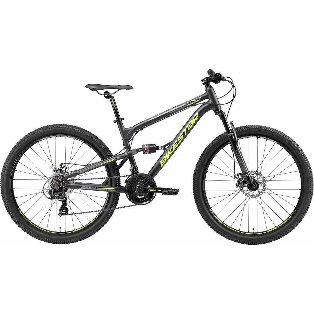 Bikestar Mountainbike 21 Gang Shimano RD-TY300 Schaltwerk Kettenschaltung für Damen und Herren Kettenschaltung auf Raten Zeitlich begrenztes Angebot