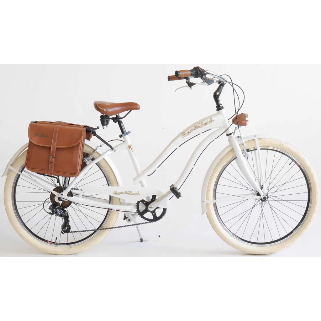 VENICE - I love Italy Cruiser »CRUISER Sun on the beach LADY« 6 Gang Kettenschaltung (Set 2 tlg. mit Doppeltaschen) für Damen Kettenschaltung Wochenangebot