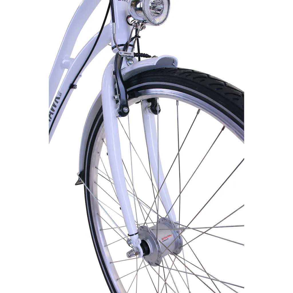 HAWK Bikes Cityrad »City Classic Joy White« 3 Gang Shimano Nexus Schaltwerk für Damen und Herren auf Raten Sonderangebot der Fabrik