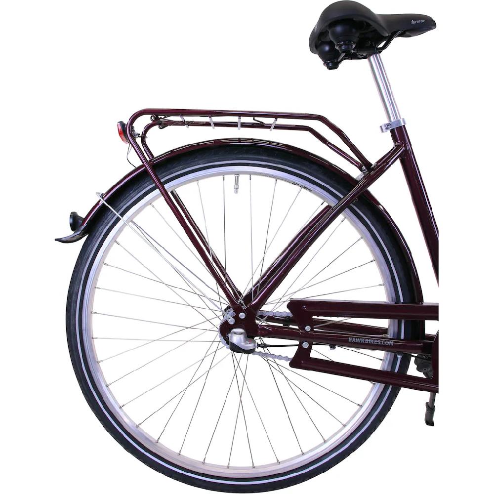HAWK Bikes Cityrad »City Classic Joy Bordeaux« 3 Gang Shimano Nexus Schaltwerk für Damen und Herren auf Rechnung online bestellen Exklusive Angebote