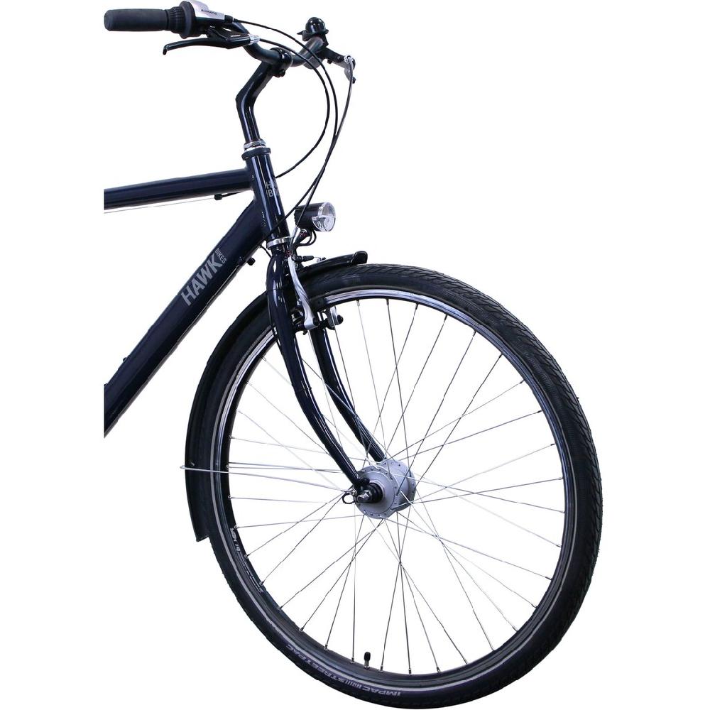 HAWK Bikes Cityrad »CityTrek Easy Blue Gent« 7 Gang Shimano Tourney Schaltwerk Kettenschaltung für Damen und Herren Kettenschaltung auf Raten Saisonale Angebote