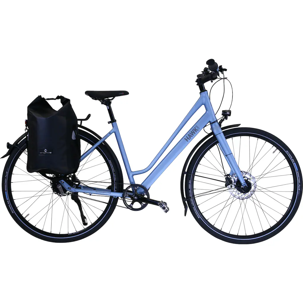 HAWK Bikes Trekkingrad »Trekking Lady Super Deluxe Plus Sky Blue« 8 Gang Shimano Nexus Schaltwerk für Damen und Herren auf Raten