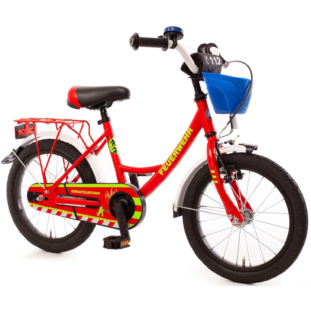 Bachtenkirch Kinderfahrrad »16" Feuerwehr« 1 Gang ohne Schaltung auf Rechnung online kaufen 50% Rabatt mit kostenlosem Versand