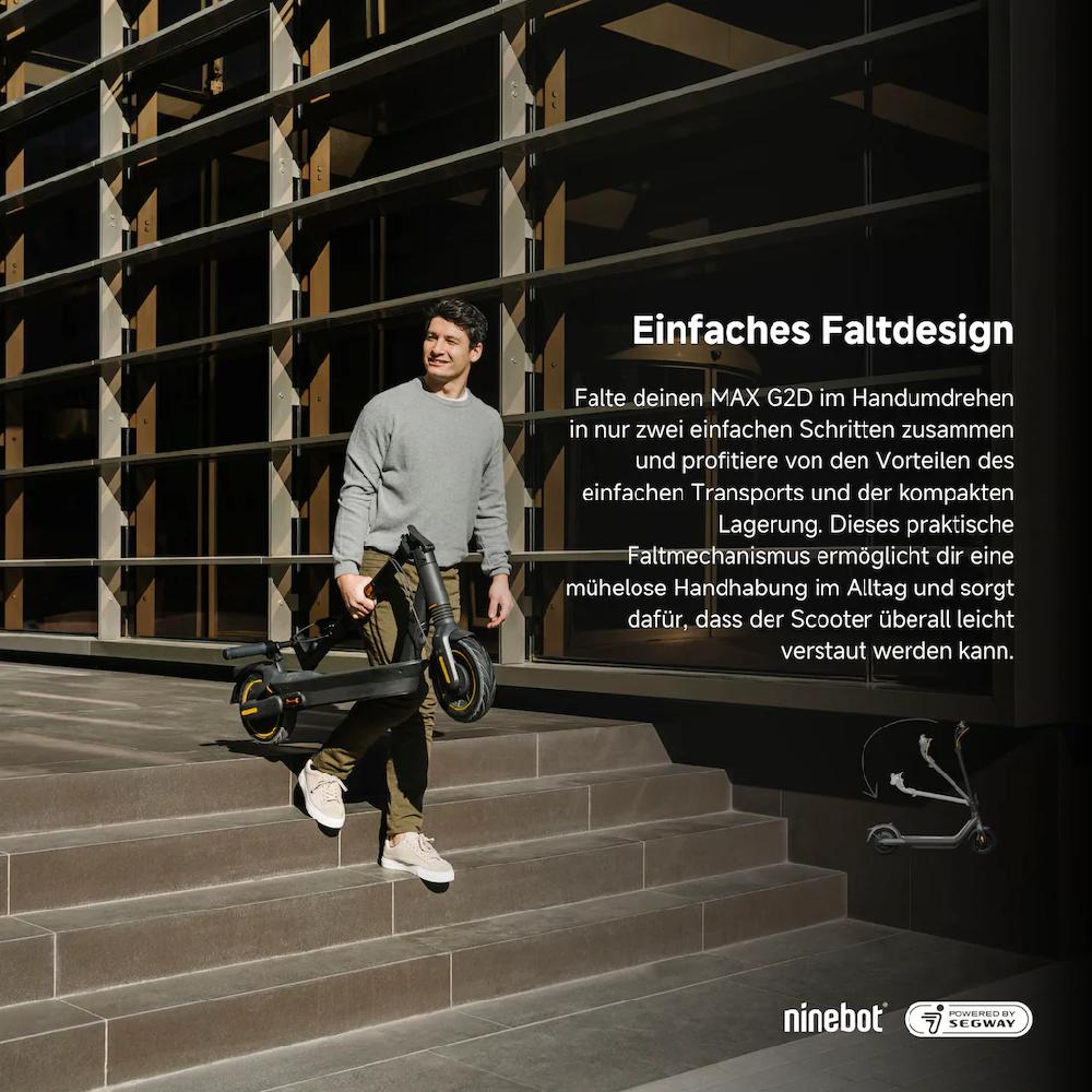 ninebot by Segway E-Scooter »KickScooter MAX G2 D« Electric Scooter mit Straßenzulassung bis zu 70 km Reichweite Jubiläumsangebot
