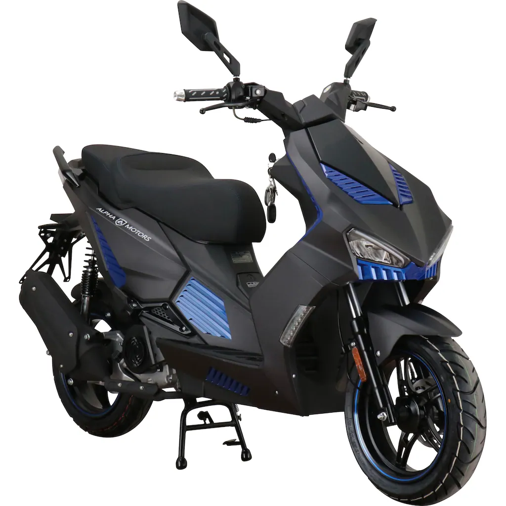 Alpha Motors Motorroller »SHARK« 50 cm³ 45 km/h Euro 5 3 PS mit integr. Alarmanlage Keyless-System und USB-Anschluss auf Rechnung Zeitlich begrenztes Angebot