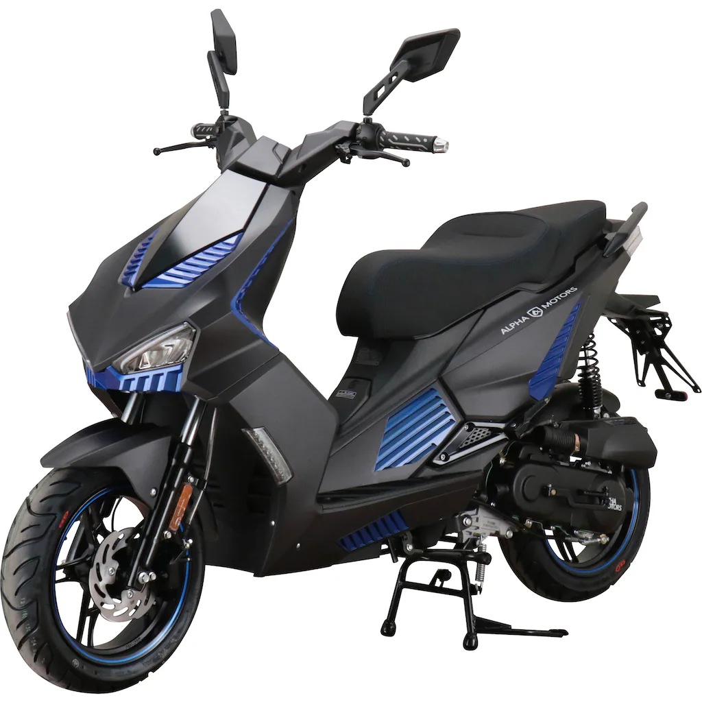Alpha Motors Motorroller »SHARK« 50 cm³ 45 km/h Euro 5 3 PS mit integr. Alarmanlage Keyless-System und USB-Anschluss auf Rechnung Zeitlich begrenztes Angebot