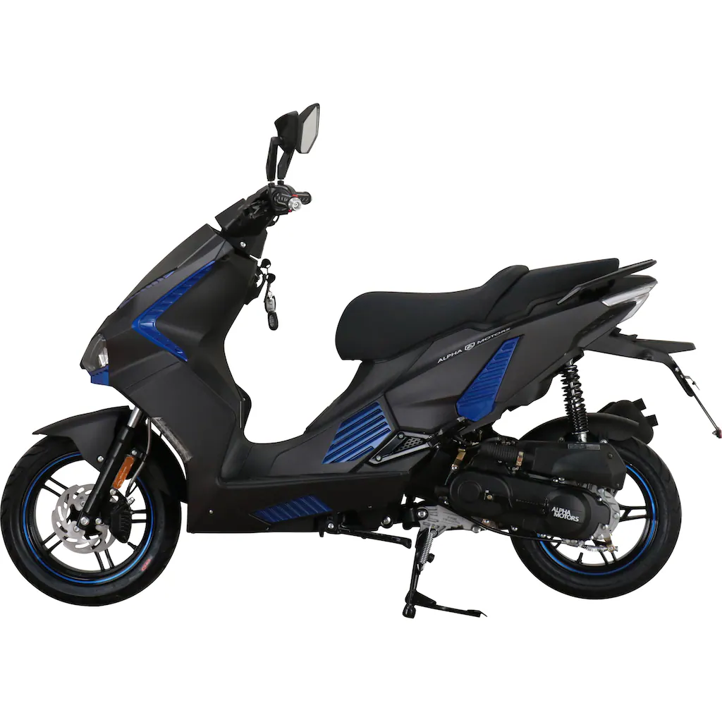 Alpha Motors Motorroller »SHARK« 50 cm³ 45 km/h Euro 5 3 PS mit integr. Alarmanlage Keyless-System und USB-Anschluss auf Rechnung Zeitlich begrenztes Angebot