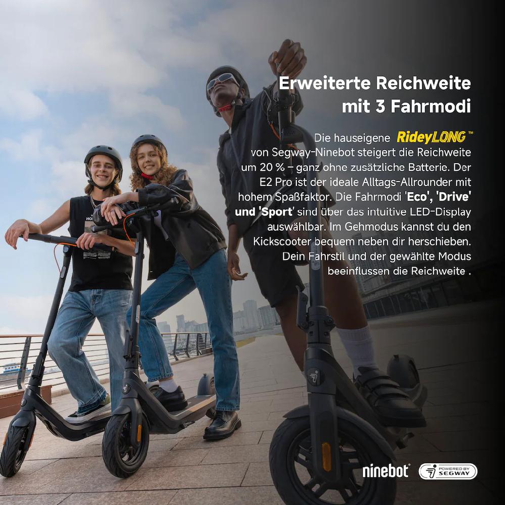 ninebot by Segway E-Scooter »KickScooter E2 PRO D« Electric Scooter mit Straßenzulassung bis zu 35 km Reichweite Neueste Stile