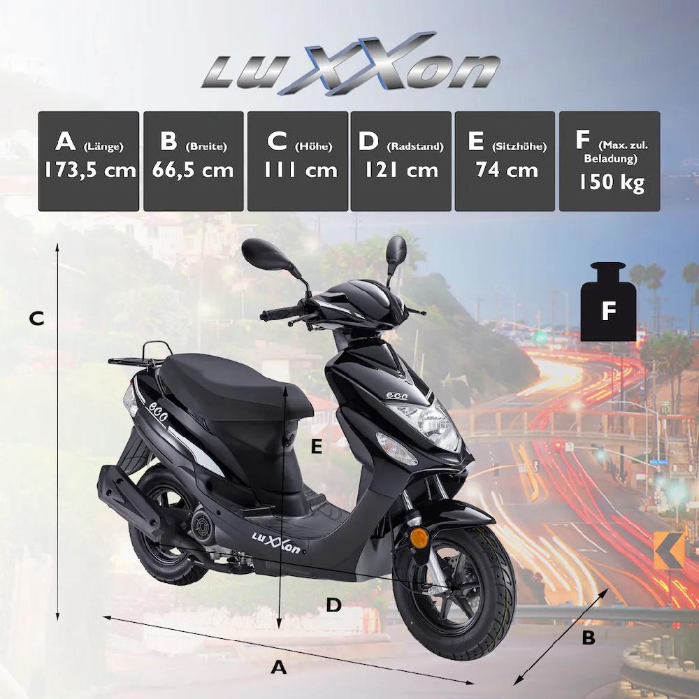 Luxxon Motorroller »ECO« 49 6 cm³ 45 km/h Euro 5 3 PS auf Rechnung bestellen Bis zu 60% Rabatt