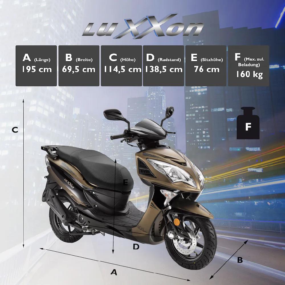 Luxxon Motorroller »XXLine« 49 46 cm³ 45 km/h Euro 5 3 PS auf Rechnung bestellen Vierteljährliche Förderung